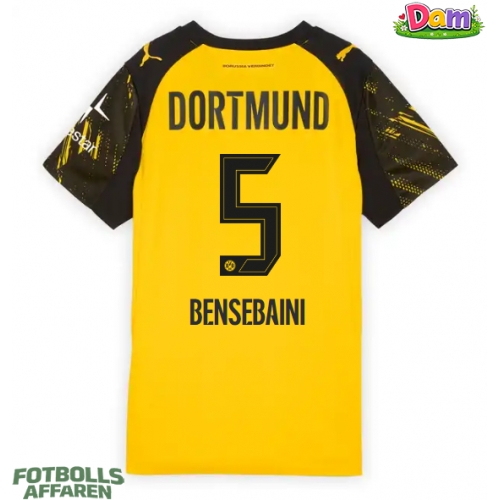 Borussia Dortmund Ramy Bensebaini #5 Hemmatröja Kvinnor 2025-26 Kortärmad